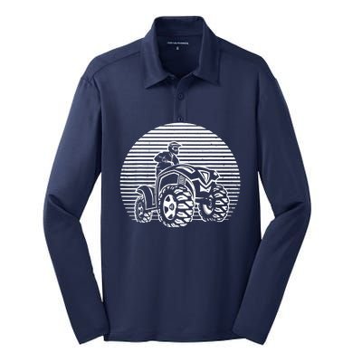 Best ATV Design 4 Wheeler ATV Quad Racing Silk Touch Performance Long Sleeve Polo