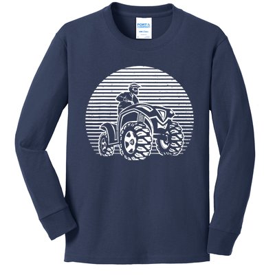 Best ATV Design 4 Wheeler ATV Quad Racing Kids Long Sleeve Shirt