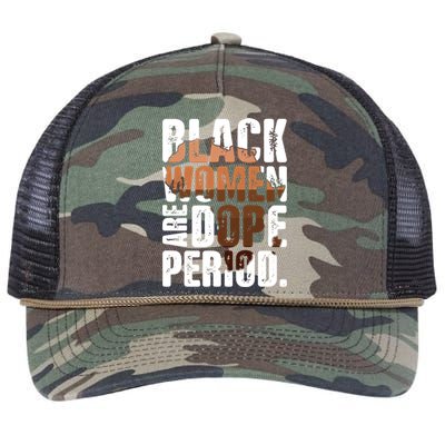 Black Are Dope Melanin Juneteenth Black History Month Cute Gift Retro Rope Trucker Hat Cap