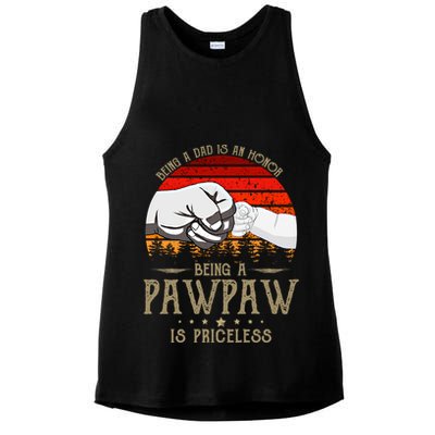 Being A Dad Is An Honor Being A Pawpaw Is Priceless Gift Ladies PosiCharge Tri-Blend Wicking Tank