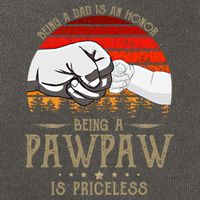 Being A Dad Is An Honor Being A Pawpaw Is Priceless Gift Cotton Canvas Backpack