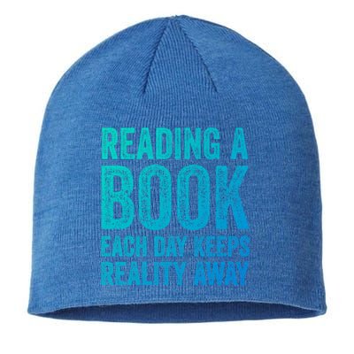 Book A Day Keeps Reality Away Avid Book Reader Gift Sustainable Beanie