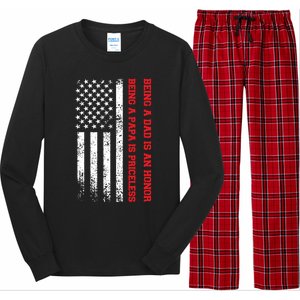 Being A Dad Is An Honor Dady Gift Long Sleeve Pajama Set