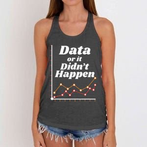 Behavior Analyst Data Or It Didnt Happen Women's Knotted Racerback Tank