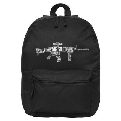 Best Airsoft Design Tactical Airsoft Gun Lover 16 in Basic Backpack