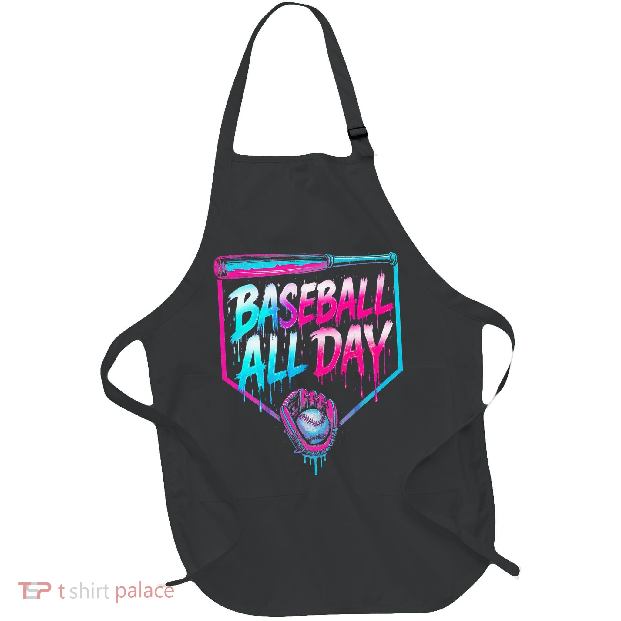 Baseball All Day Ice Cream Dripping Drip Apron