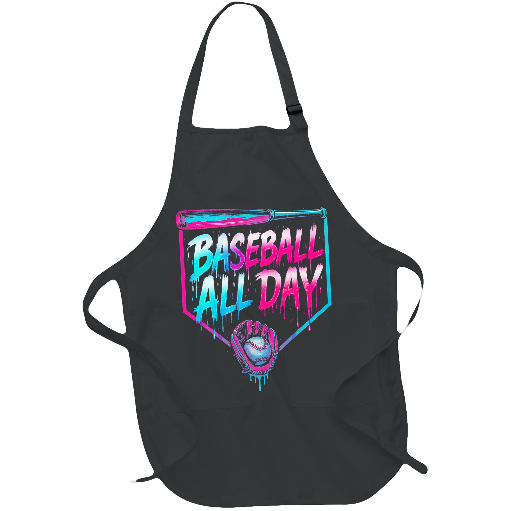 Baseball All Day Ice Cream Dripping Drip Apron