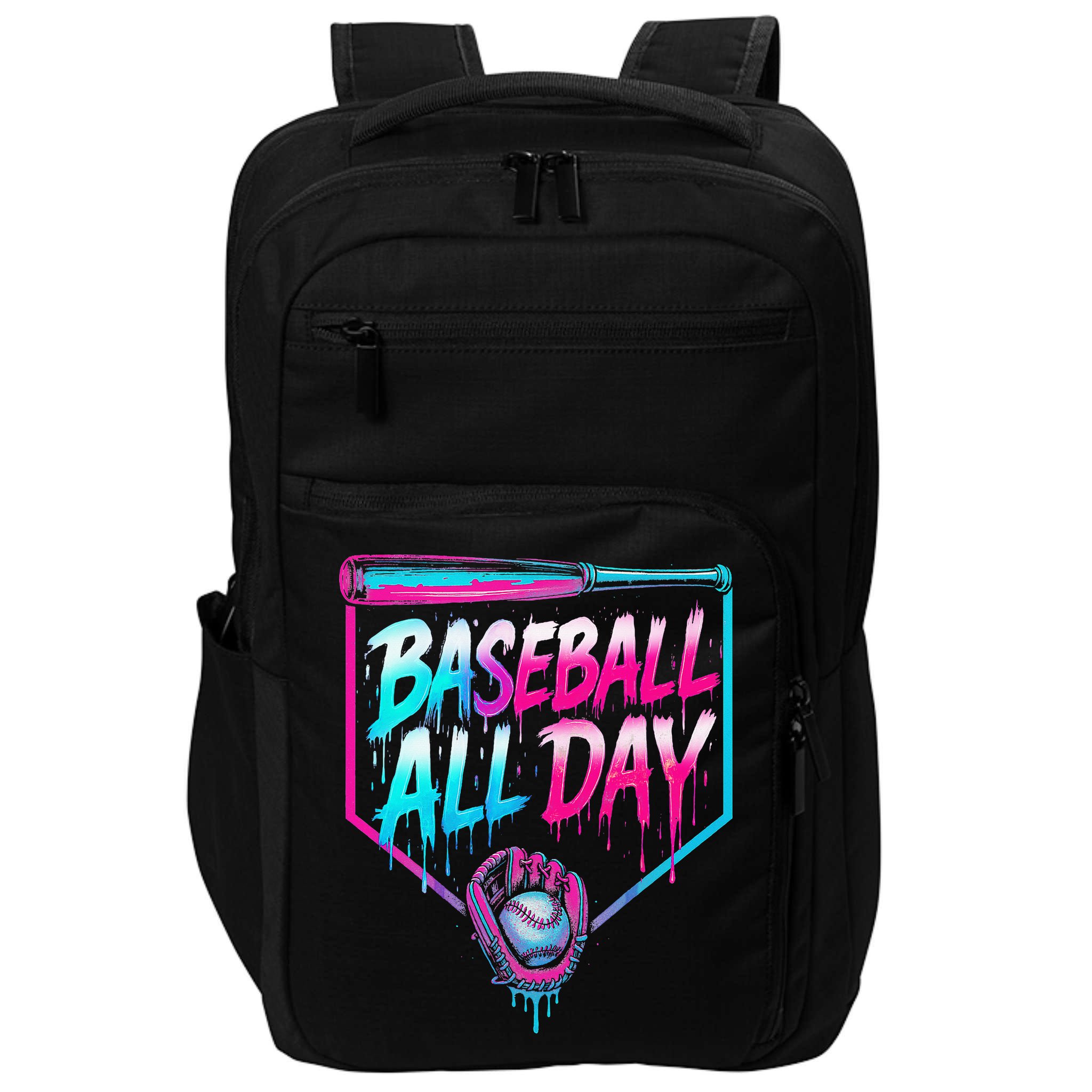 Baseball All Day Ice Cream Dripping Drip Impact Tech Backpack
