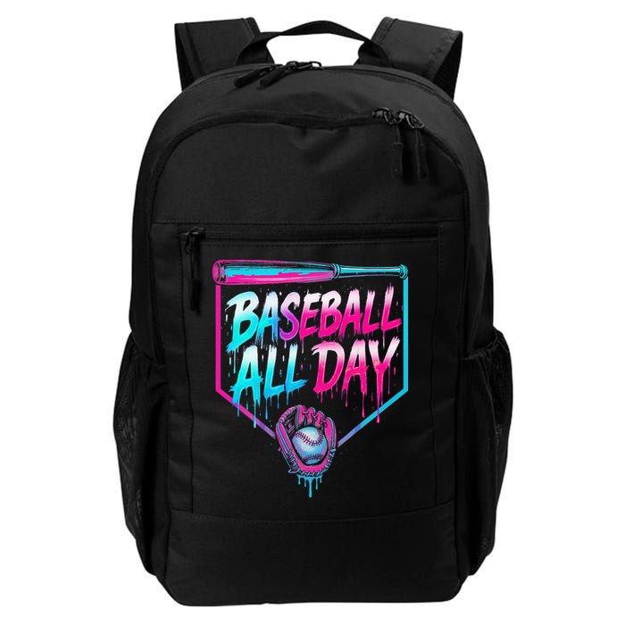 Baseball All Day Ice Cream Dripping Drip Backpack