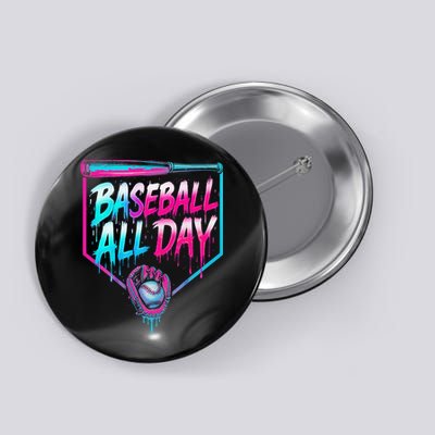 Baseball All Day Ice Cream Dripping Drip Button