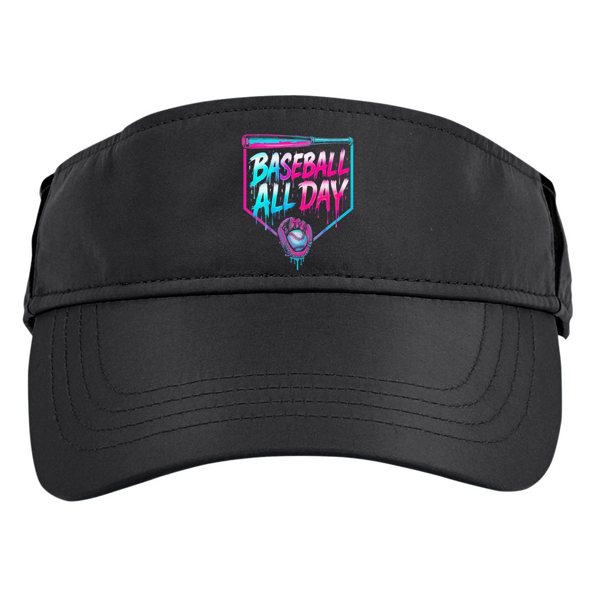 Baseball All Day Ice Cream Dripping Drip Adult Drive Performance Visor