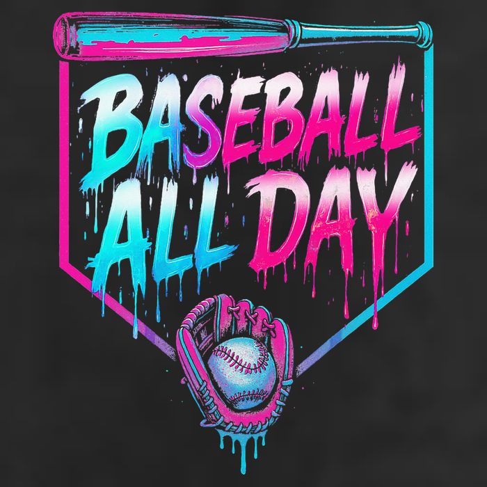 Baseball All Day Ice Cream Dripping Drip Adult Drive Performance Visor
