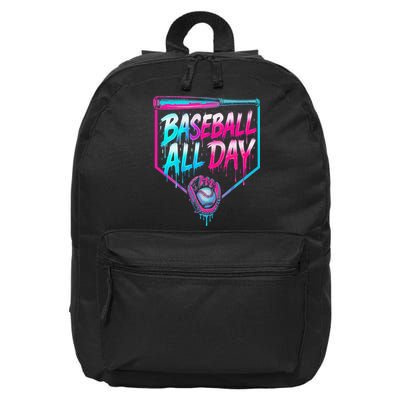 Baseball All Day Ice Cream Dripping Drip 16 in Basic Backpack