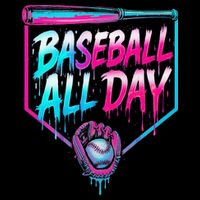 Baseball All Day Ice Cream Dripping Drip 16 in Basic Backpack