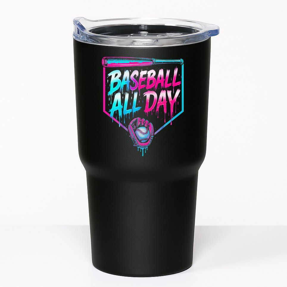 Baseball All Day Ice Cream Dripping Drip Tumbler