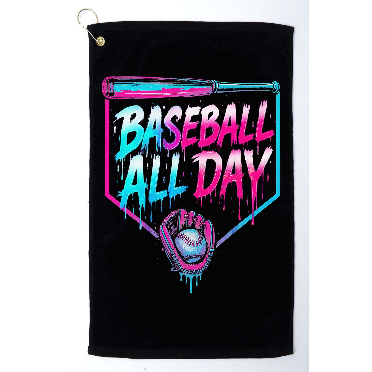 Baseball All Day Ice Cream Dripping Drip Golf Towel
