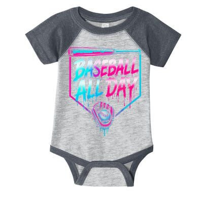 Baseball All Day Ice Cream Dripping Drip Infant Baby Jersey Bodysuit