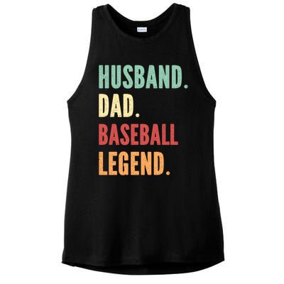 Baseball Athlete Dad Husband Father Gift Ladies PosiCharge Tri-Blend Wicking Tank