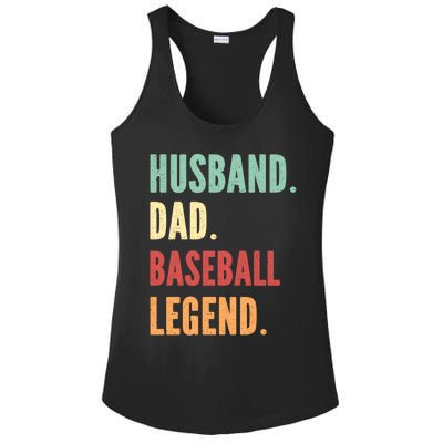 Baseball Athlete Dad Husband Father Gift Ladies PosiCharge Competitor Racerback Tank