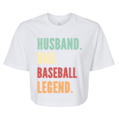 Baseball Athlete Dad Husband Father Gift Bella+Canvas Jersey Crop Tee