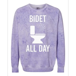 Bidet All Day Bidet Awareness For Good Toilet Health Colorblast Crewneck Sweatshirt