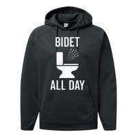 Bidet All Day Bidet Awareness For Good Toilet Health Performance Fleece Hoodie