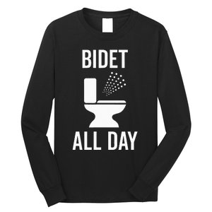 Bidet All Day Bidet Awareness For Good Toilet Health Long Sleeve Shirt