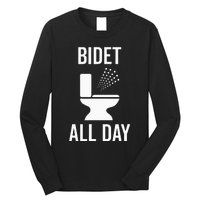 Bidet All Day Bidet Awareness For Good Toilet Health Long Sleeve Shirt