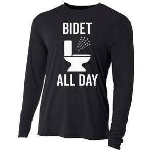 Bidet All Day Bidet Awareness For Good Toilet Health Cooling Performance Long Sleeve Crew