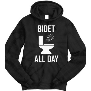 Bidet All Day Bidet Awareness For Good Toilet Health Tie Dye Hoodie