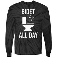 Bidet All Day Bidet Awareness For Good Toilet Health Tie-Dye Long Sleeve Shirt