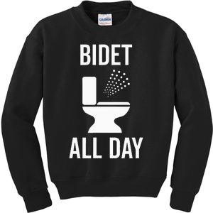 Bidet All Day Bidet Awareness For Good Toilet Health Kids Sweatshirt