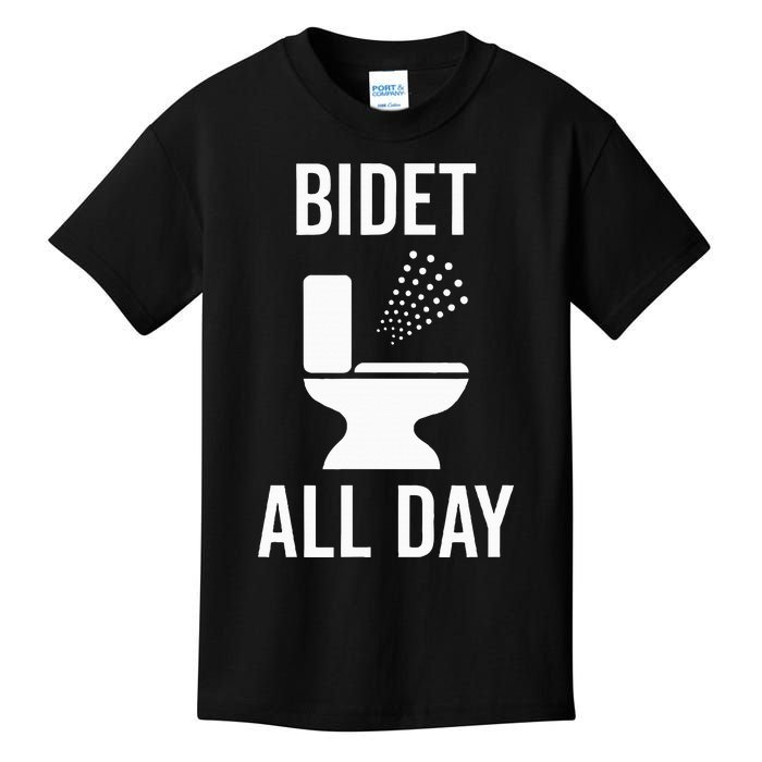 Bidet All Day Bidet Awareness For Good Toilet Health Kids T-Shirt