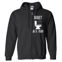 Bidet All Day Bidet Awareness For Good Toilet Health Full Zip Hoodie