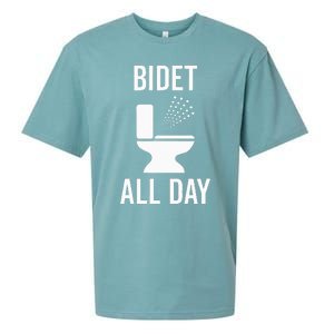 Bidet All Day Bidet Awareness For Good Toilet Health Sueded Cloud Jersey T-Shirt