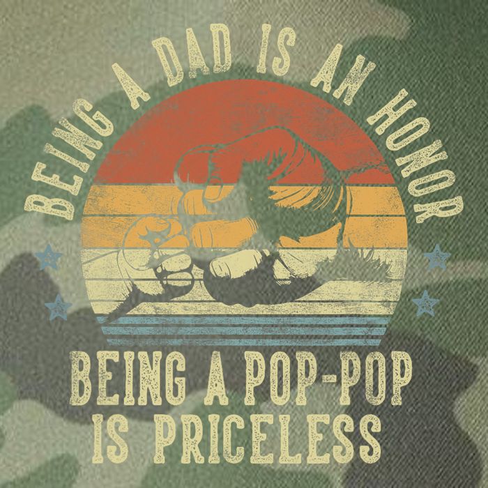 Being A Dad Is An Honor Being A Poppop Is Priceless Poppop Legacy Tie Dye Trucker Hat