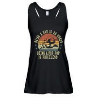 Being A Dad Is An Honor Being A Poppop Is Priceless Poppop Ladies Essential Flowy Tank