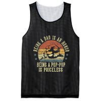 Being A Dad Is An Honor Being A Poppop Is Priceless Poppop Mesh Reversible Basketball Jersey Tank