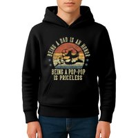 Being A Dad Is An Honor Being A Poppop Is Priceless Poppop Kids Hoodie