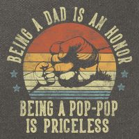 Being A Dad Is An Honor Being A Poppop Is Priceless Poppop Cotton Canvas Backpack