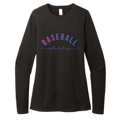 Baseball All Day Baseball Mom Gift Baseball Mom Gift Womens CVC Long Sleeve Shirt