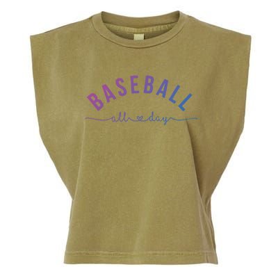 Baseball All Day Baseball Mom Gift Baseball Mom Gift Garment-Dyed Women's Muscle Tee