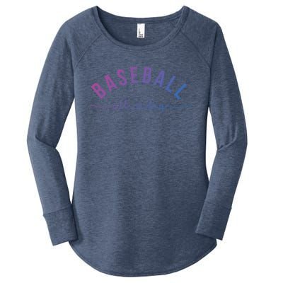 Baseball All Day Baseball Mom Gift Baseball Mom Gift Women's Perfect Tri Tunic Long Sleeve Shirt