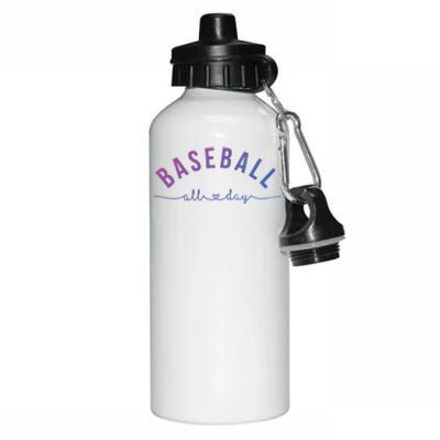 Baseball All Day Baseball Mom Gift Baseball Mom Gift Aluminum Water Bottle