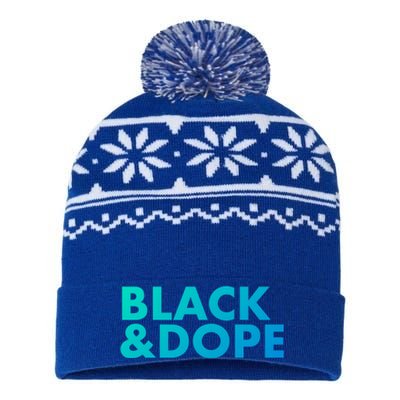 Black And Dope Great Gift Crafted For Black Culture Cool Gift USA-Made Snowflake Beanie