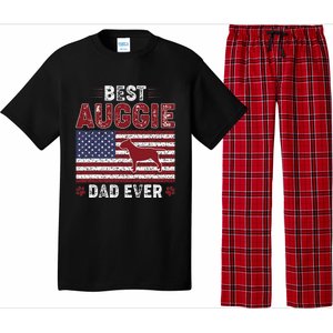 Best Auggie Dad Ever American Flag Dog Dad Pajama Set