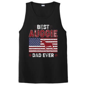 Best Auggie Dad Ever American Flag Dog Dad PosiCharge Competitor Tank