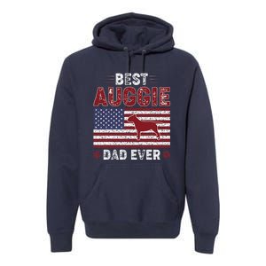 Best Auggie Dad Ever American Flag Dog Dad Premium Hoodie