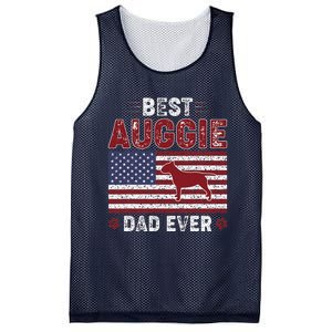 Best Auggie Dad Ever American Flag Dog Dad Mesh Reversible Basketball Jersey Tank