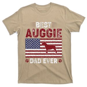 Best Auggie Dad Ever American Flag Dog Dad T-Shirt